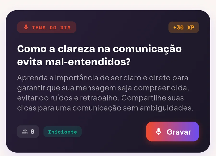 Tela da comunidade